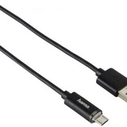 Hama Micro-USB-Kabel (1m) Mit LED Schwarz