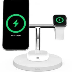 BELKIN Drahtlos 3-in-1-Ladegerät Mit MagSafe Weiß