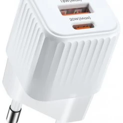 Peter Jäckel Mini Reiselader USB/USB-C (20W) Weiß