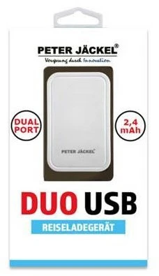 Peter Jäckel USB Travel Charger Dual Port Weiss 1 Peter Jäckel USB Travel Charger Dual Port Weiss